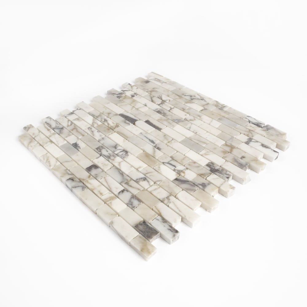 Calacatta Viola Honed Broken Joint Marble Mosaics 11 3/4×12 (MS90867)