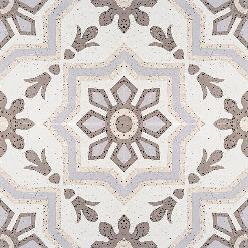 Brown, Light Brown, Beige, Gray Polished Bel Canto Cement Tile 8×8 Image