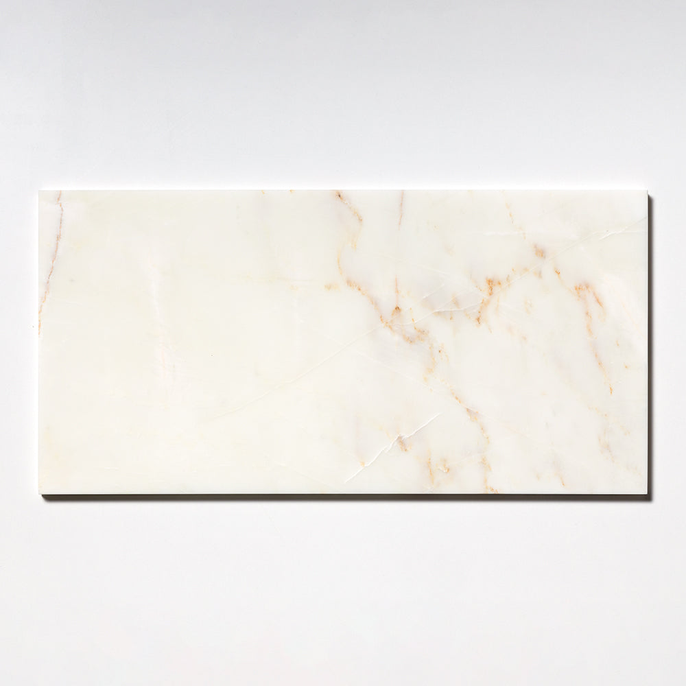 Calacatta Amber Honed Marble Tile 12×24 Image