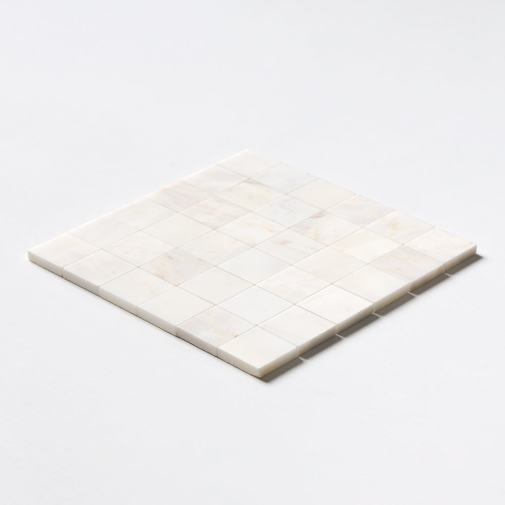 Calacatta Amber Honed 2×2 Marble Mosaics 12×12 (MS02317)