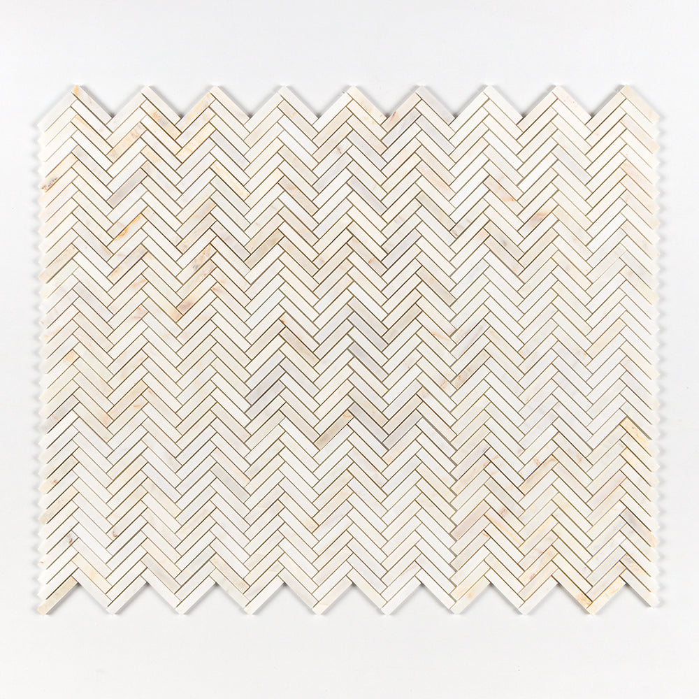Marble Systems Calacatta Amber Marble Calacatta Amber matte marble tile pattern swatch — available at Surface Group