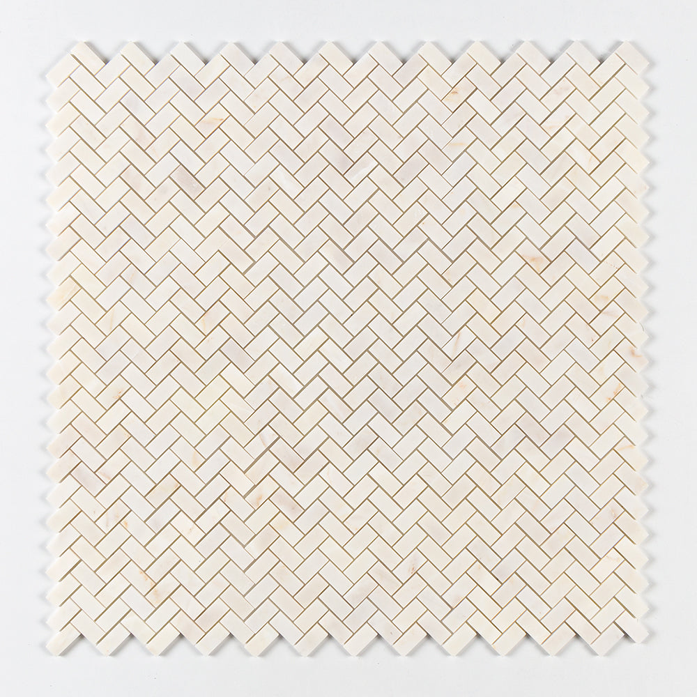 Marble Systems Calacatta Amber Marble Calacatta Amber matte marble tile pattern swatch — available at Surface Group