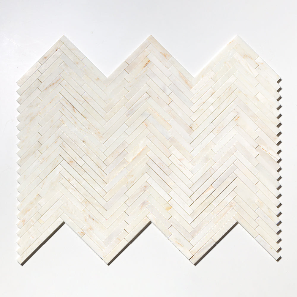 Marble Systems Calacatta Amber Marble Calacatta Amber matte marble tile pattern swatch — available at Surface Group
