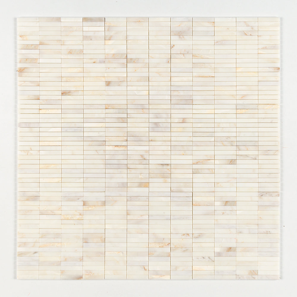 Marble Systems Calacatta Amber Marble Calacatta Amber matte marble tile pattern swatch — available at Surface Group