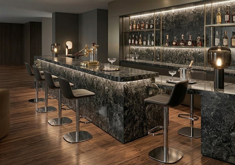 Calacatta Black Polished Marble Slab Random (SL91162)