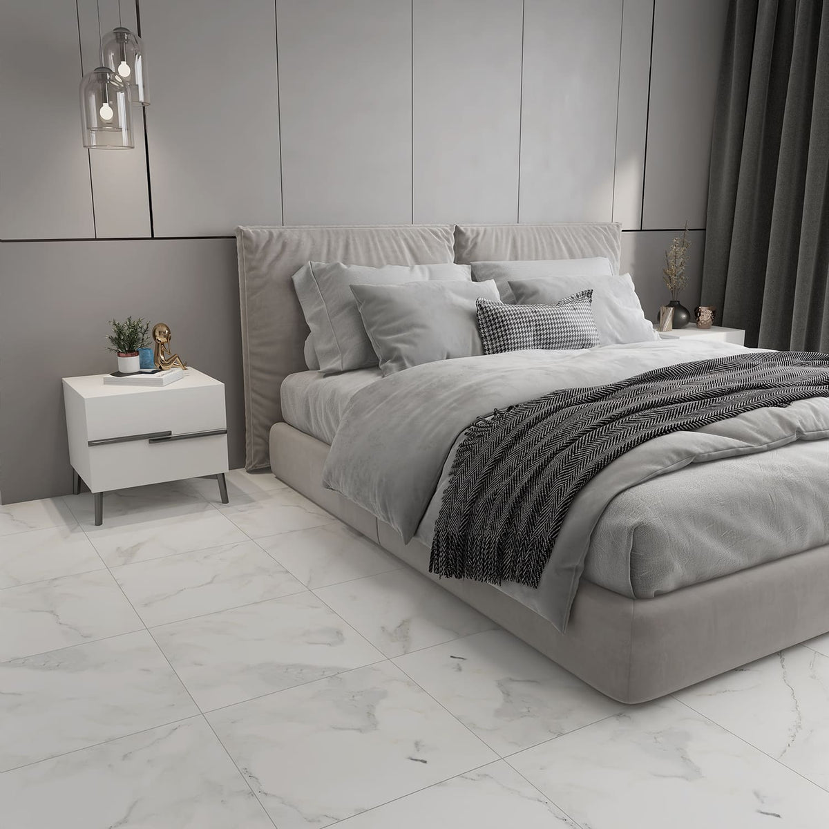 Calacatta Gold Honed  Marble Tiles 18×18 (TL90761)