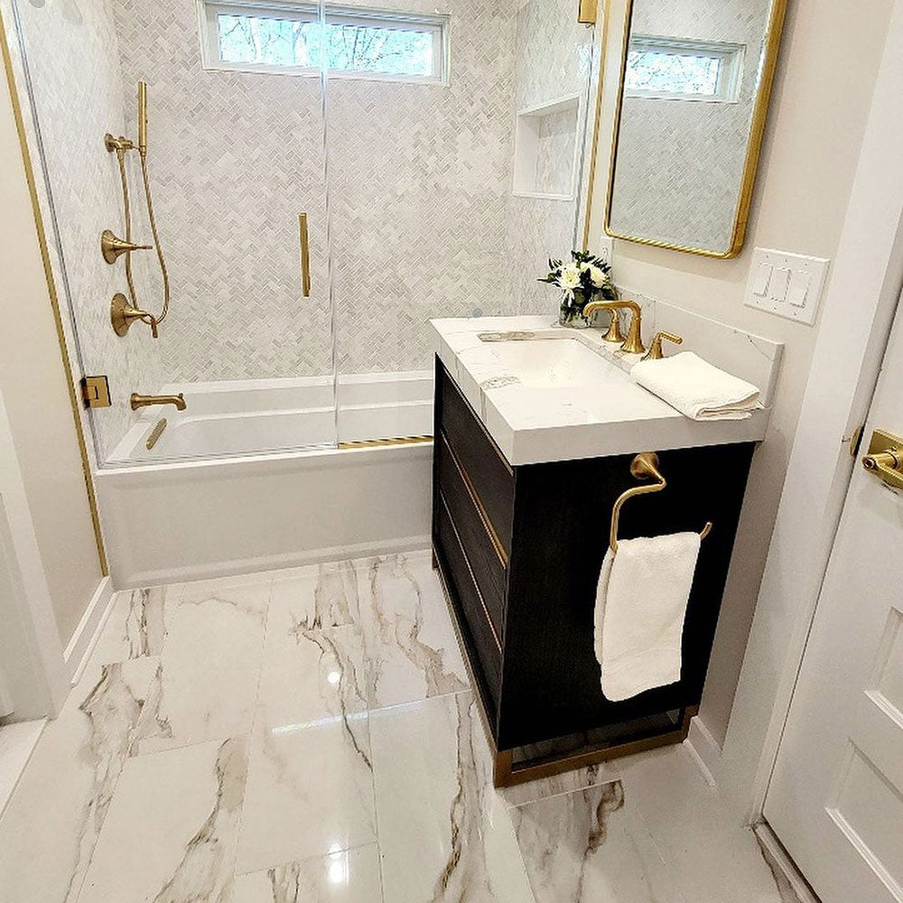Calacatta Gold Extra Polished Marble Tiles 12×24