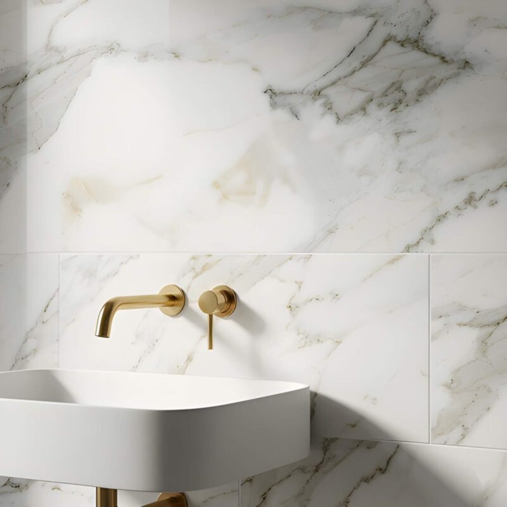 Calacatta Gold Extra Polished Marble Tiles 12×24