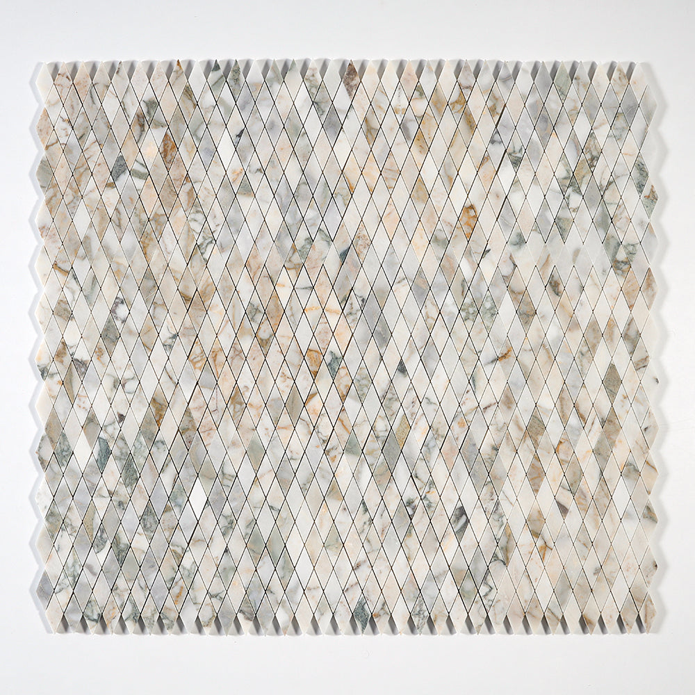 Marble Systems Calacatta Green Honed Marble Calacatta Green matte marble tile pattern swatch — available at Surface Group