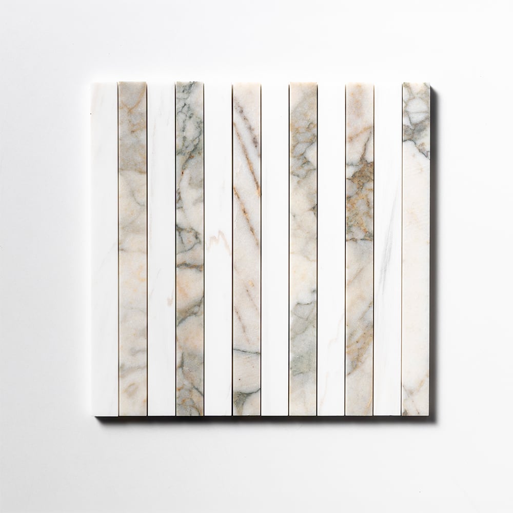 Marble Systems Calacatta Green Honed Marble Snow White, Calacatta Green matte marble tile — available at Surface Group