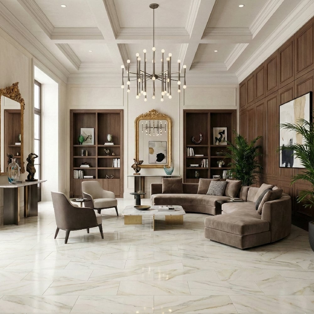 Calacatta Renaissance Honed Marble Tiles 12×24 (TL21339)
