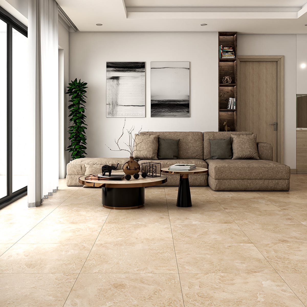 Cappuccino Honed  Marble Tile 24×24 (TL20704)