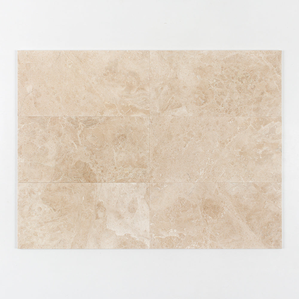 Marble Systems Cappuccino Honed Cappuccino matte marble tile pattern swatch — available at Surface Group