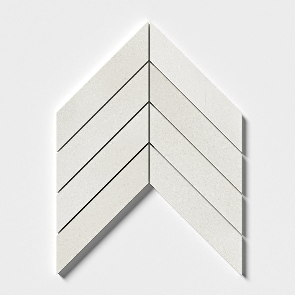 Chevron Champagne Honed Limestone Waterjet Decos 13×10 Image