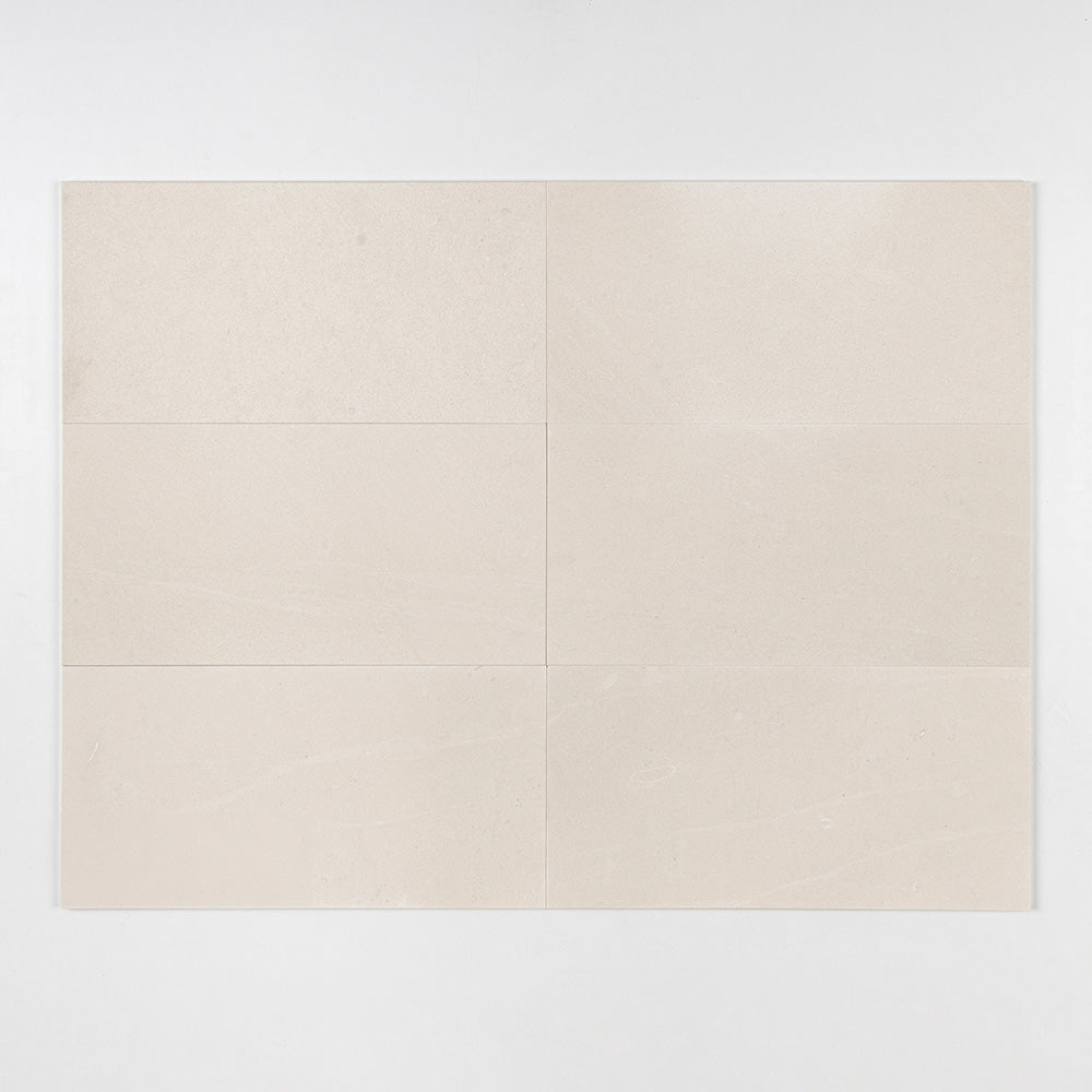 Marble Systems Champagne Limestone Tiles Champagne matte limestone tile pattern swatch — available at Surface Group