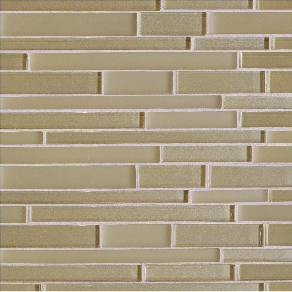 Marble Systems Citron glossy colored glass tile pattern swatch — available at Surface Group
