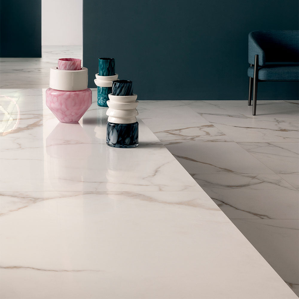 Calacatta Oro Polished Porcelain Tile 24×24 (WLE00945)