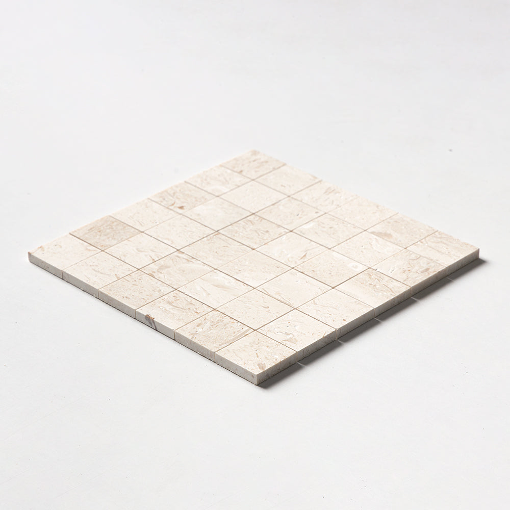 Desert Path Brushed 2×2 Limestone Mosaics 12×12