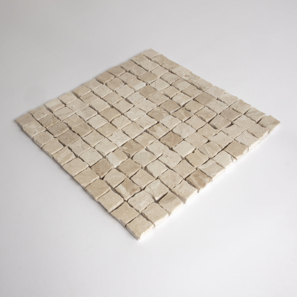 Diana Royal Honed Hand Clipped 1×1 Marble Mosaics 11 3/4×11 3/4 (MS99237)