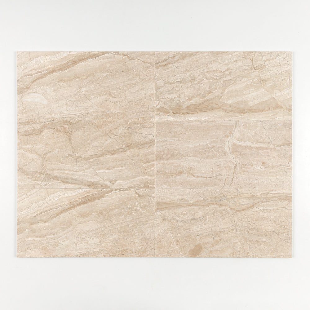 Marble Systems Diana Royal Polished Marble Diana Royal glossy marble tile pattern swatch — available at Surface Group