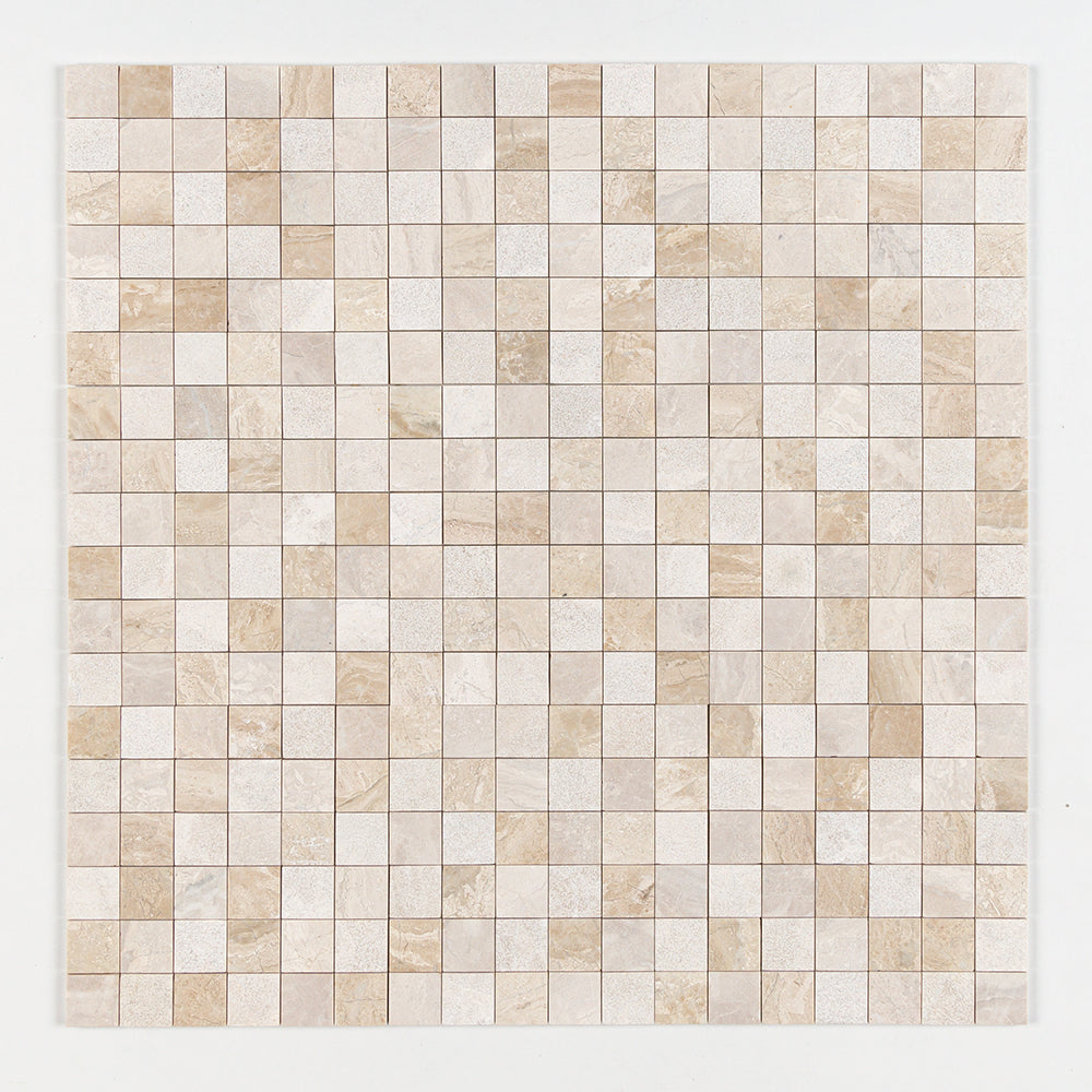 Marble Systems Diana Royal Tumbled & Antiqued Marble Diana Royal textured tile pattern swatch — available at Surface Group