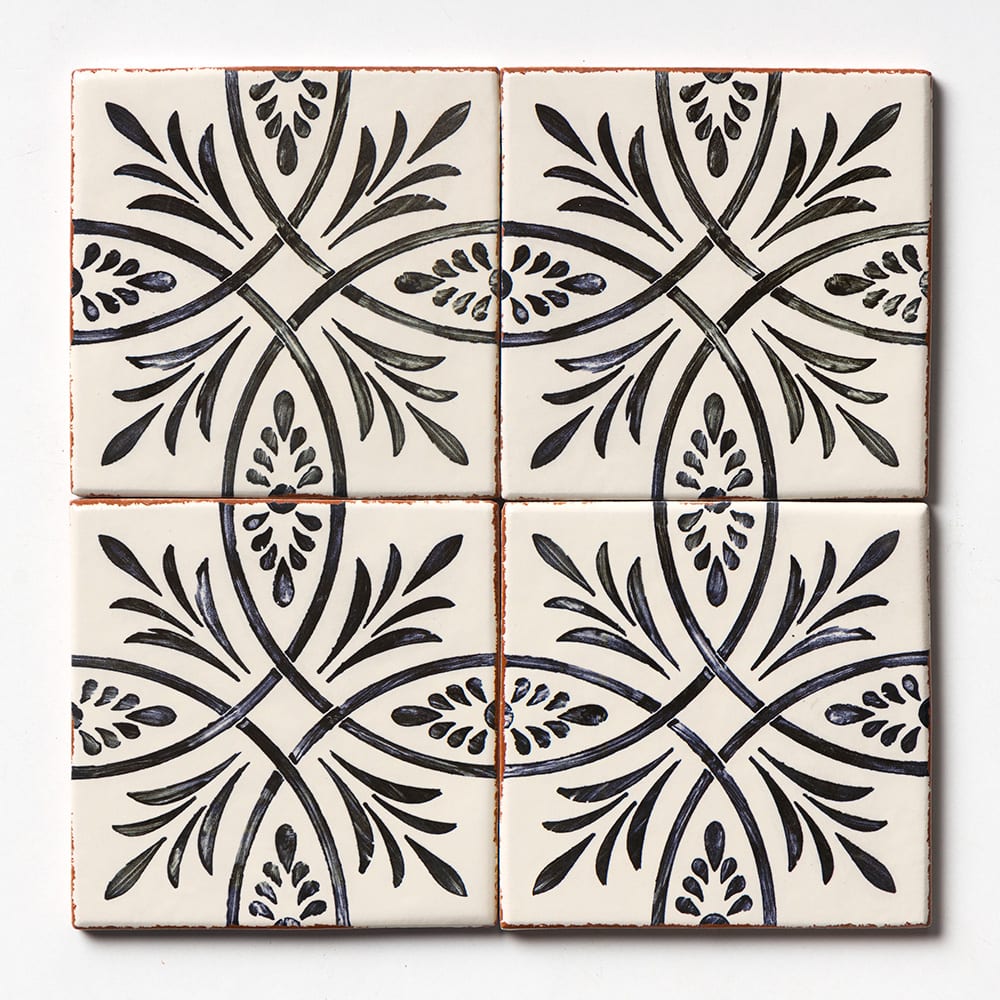 Marble Systems Evora Terracotta Beige, Black matte terracotta tile pattern swatch — available at Surface Group