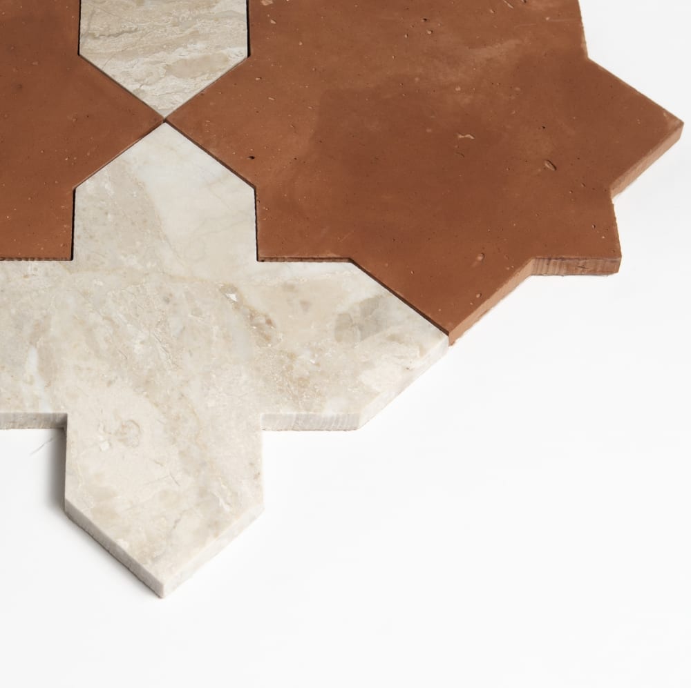 Diana Royal, Rustic Terracotta Honed Crocelle Marble Mosaics 11 11/16x 11 11/16 (YNR90453)