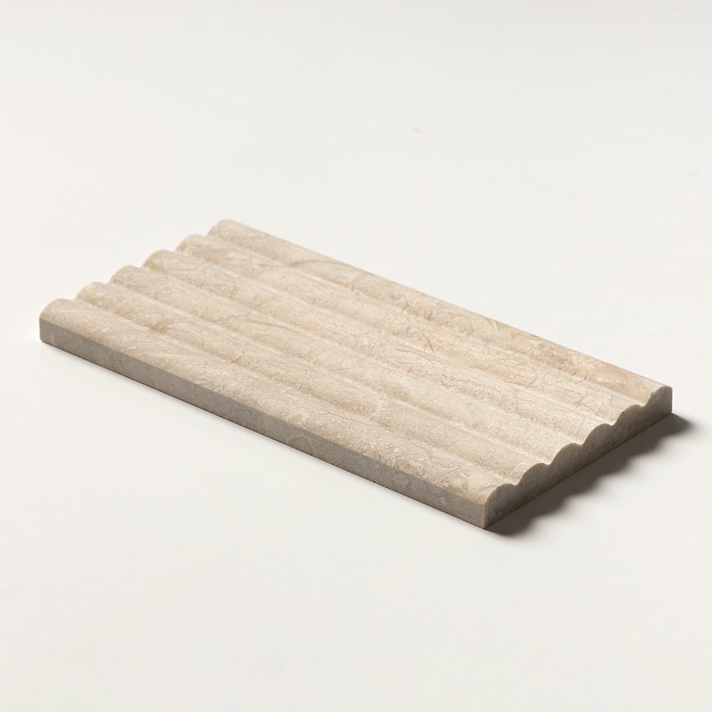 Diana Royal Honed Flute Trim Marble Accent Tiles 6×12 (ML00957)