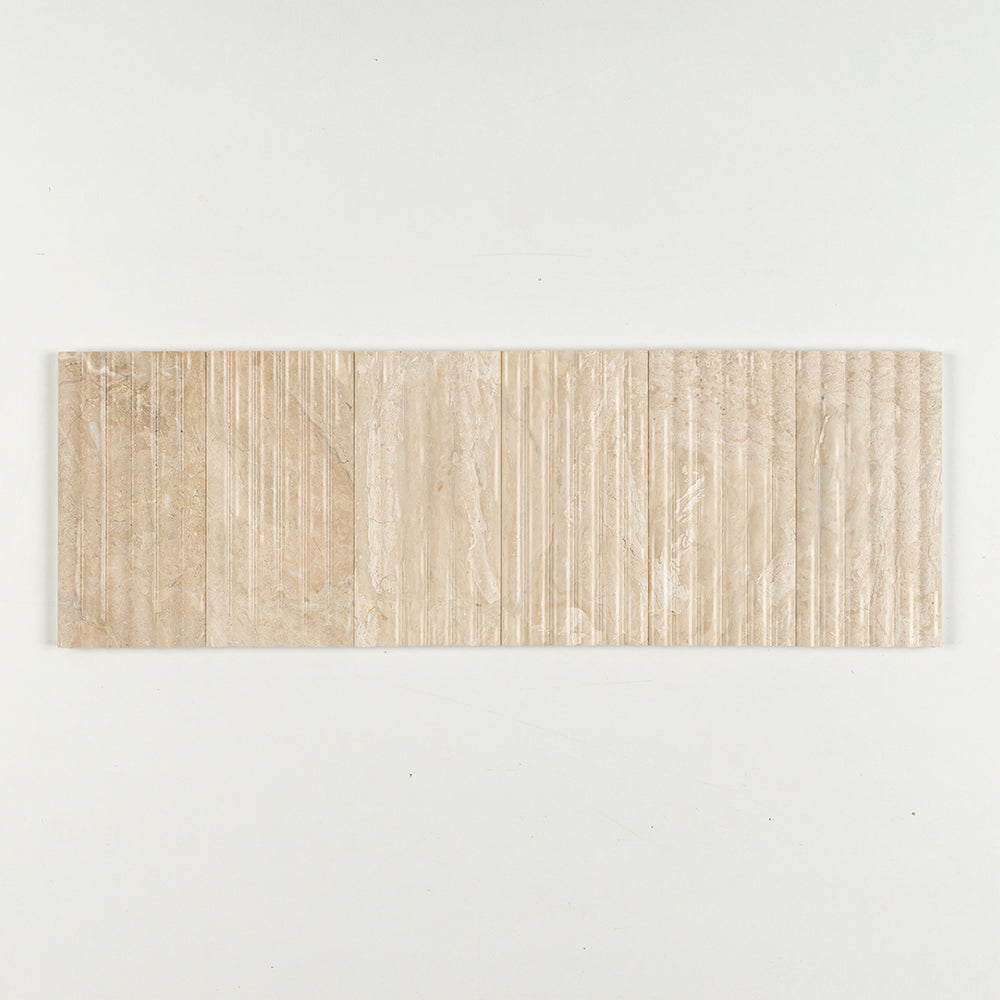 Marble Systems Fluted Tile Diana Royal matte marble tile pattern swatch — available at Surface Group