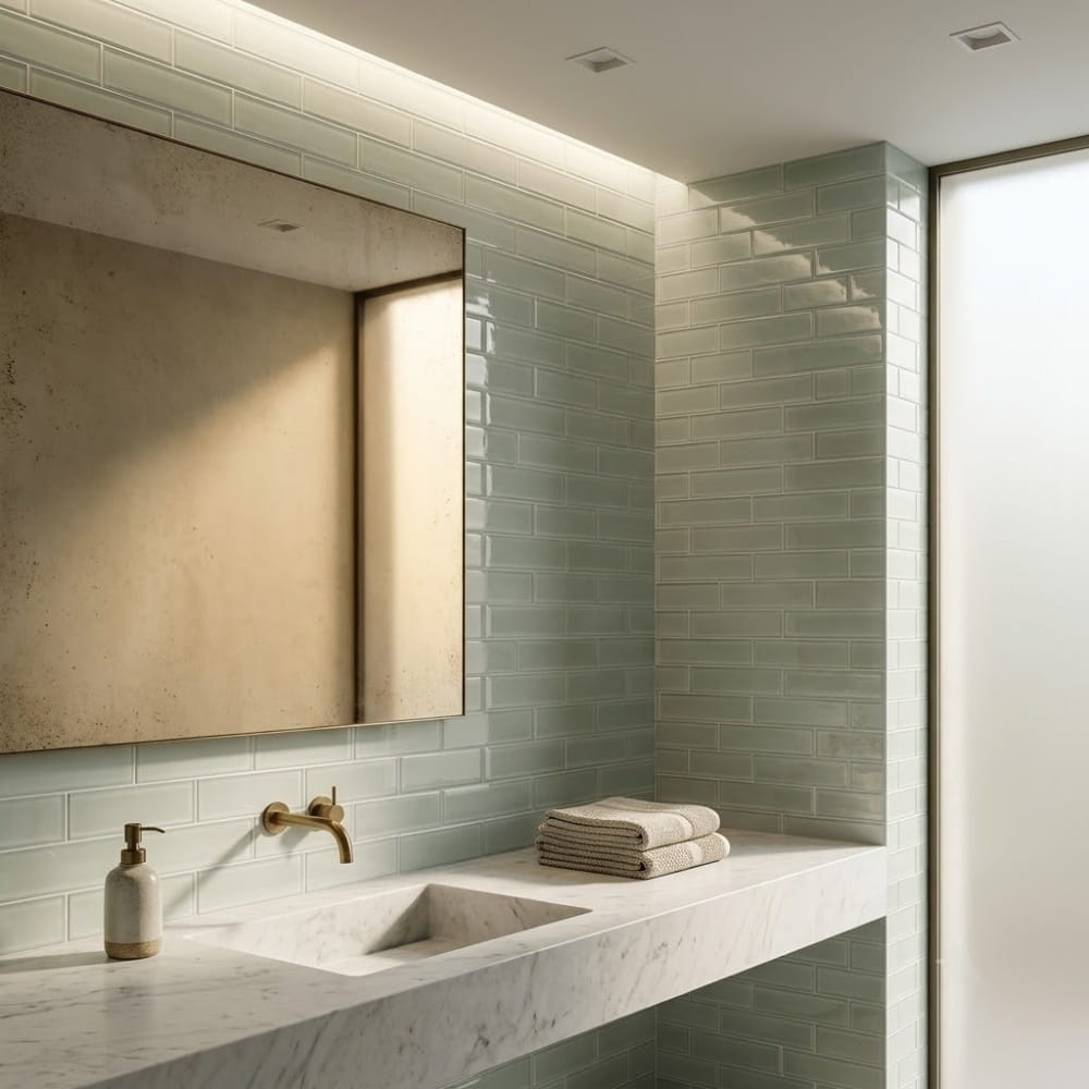 Foam Glossy Subway Glass Tiles 3×9
