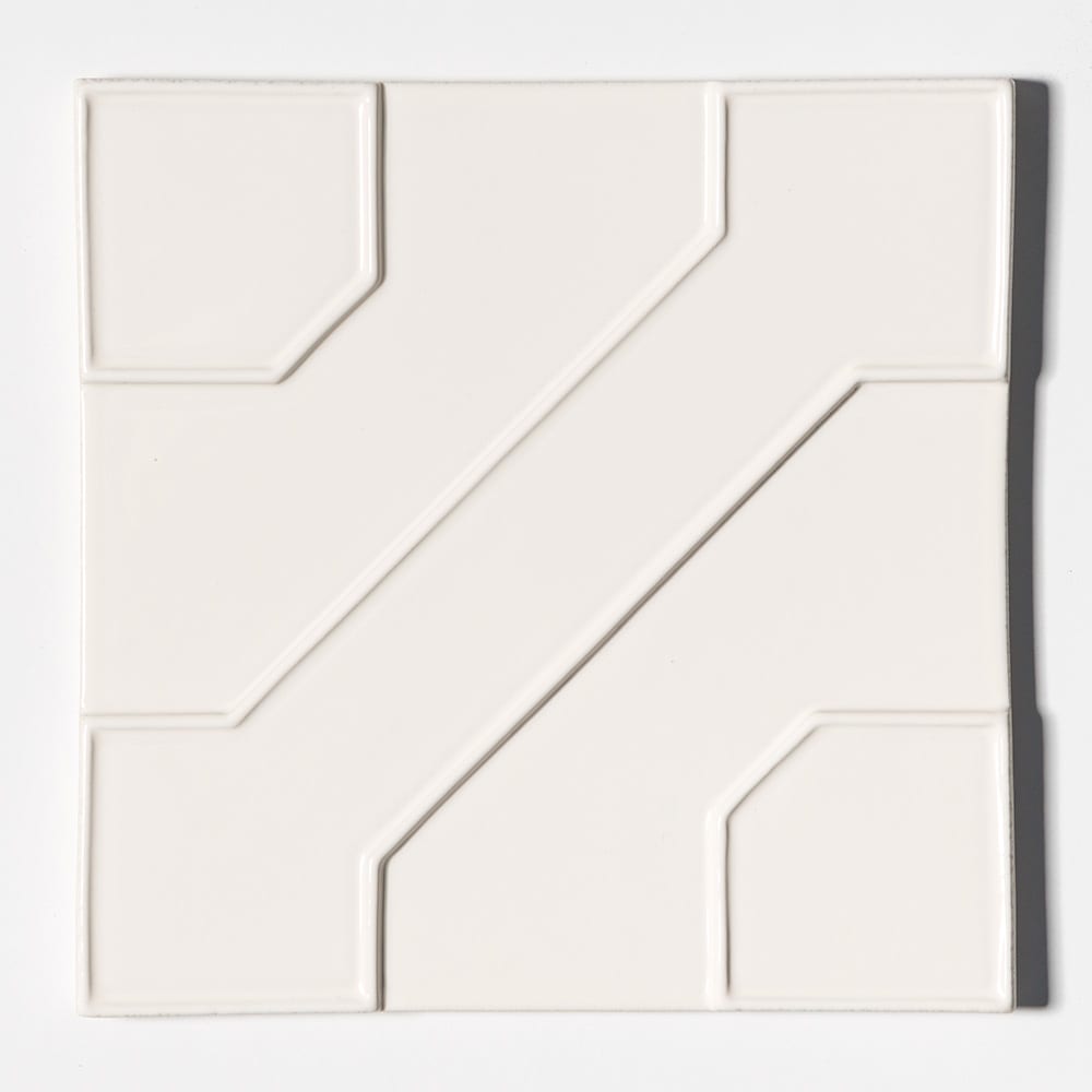 Autumn White Glossy Kodye Ceramic Accent Tiles 8×8 Image