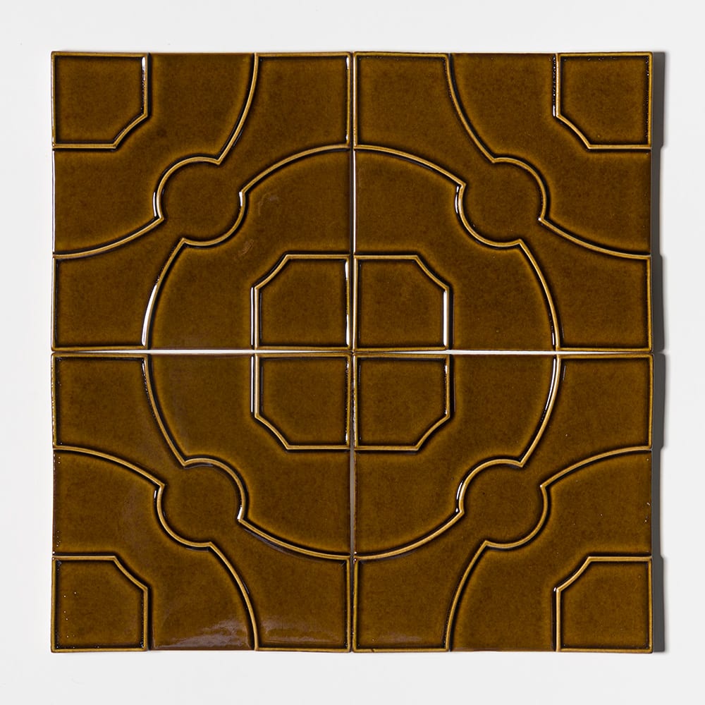 Creamy Leather Glossy Lafonia Ceramic Accent Tiles 8×8 (TL80877)