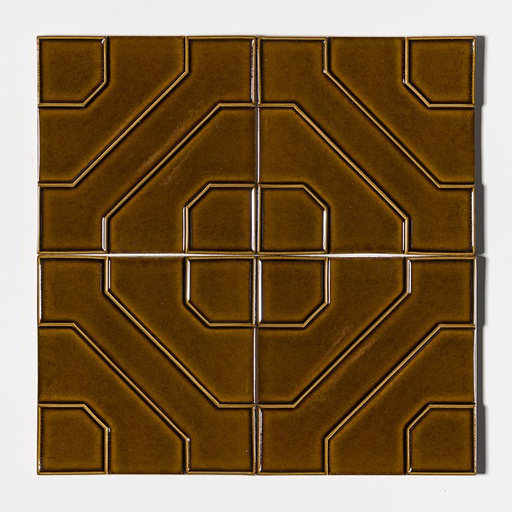 Creamy Leather Glossy Kodye Ceramic Accent Tiles 8×8 (TL80885)
