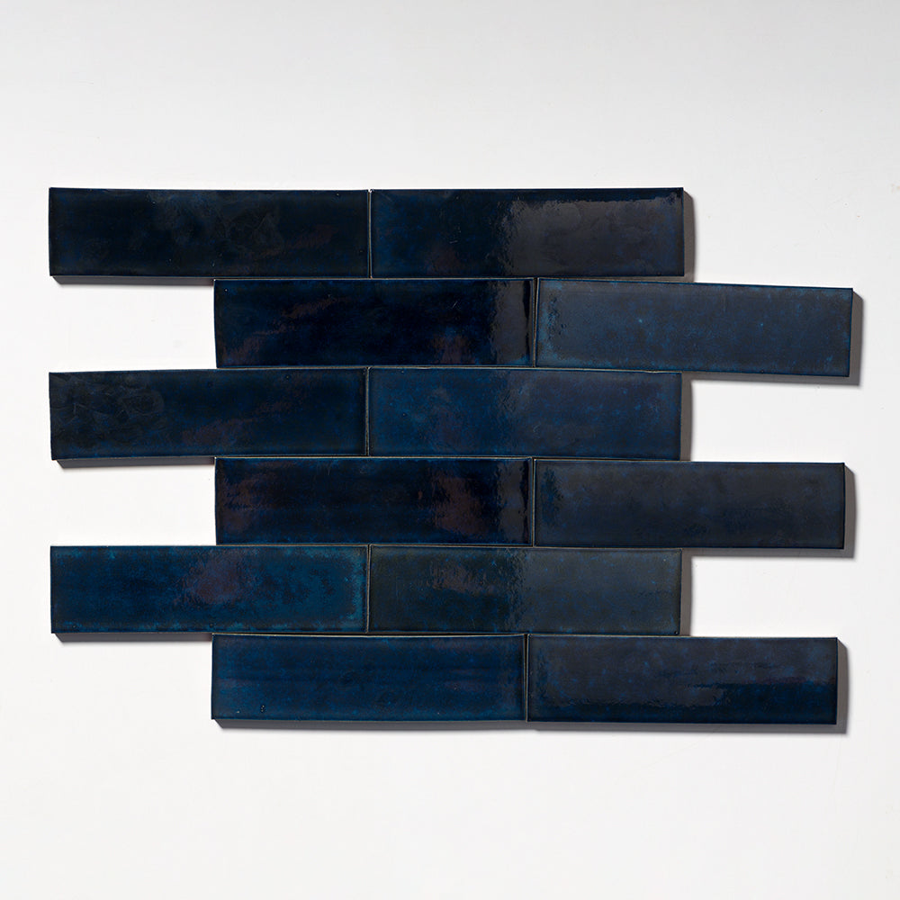 Marble Systems Forte Brick Studio Atlantic glossy brick tile pattern swatch — available at Surface Group