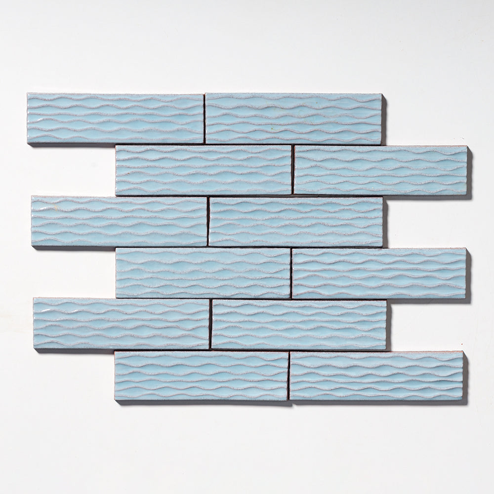 Marble Systems Forte Brick Studio Brooklyn glossy brick tile pattern swatch — available at Surface Group