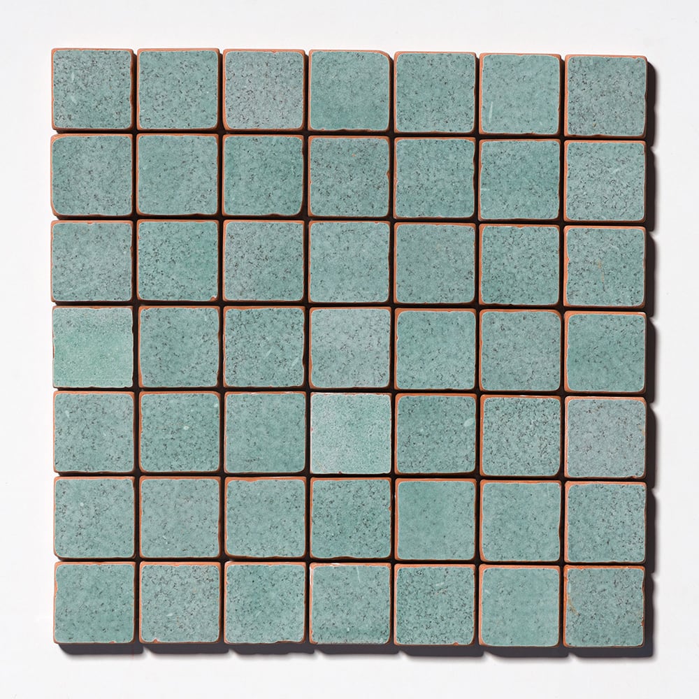 Sage Tumbled 2×2 Terracotta Mosaics 12×12