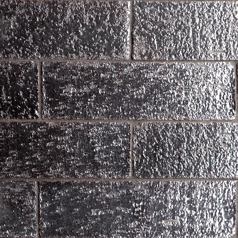 Marble Systems Gallery Platinum glossy brick tile pattern swatch — available at Surface Group