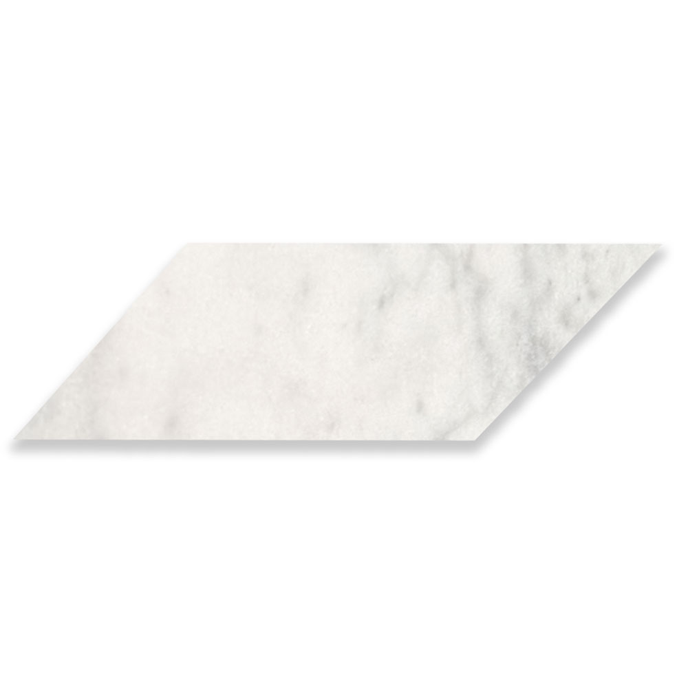 Glacier Honed Chevron Marble Tile 5×17 Image