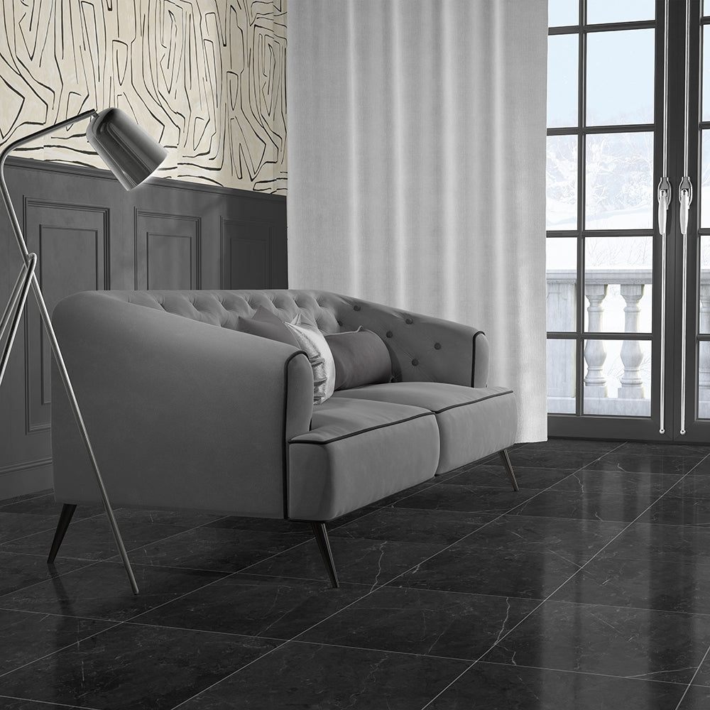 Gray Stone Glossy Porcelain Tiles 24×24
