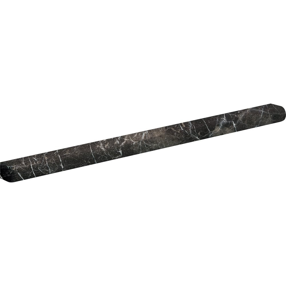 Iris Black Honed Pencl Liner Marble Moldings 1/2×12 Image