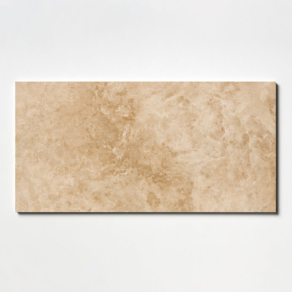Ivory Honed Filled Travertine Tile 12×24 Image