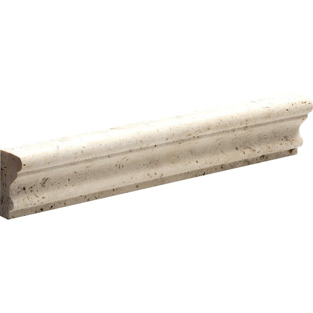 Ivory Honed Andorra Travertine Moldings 2×12 Image