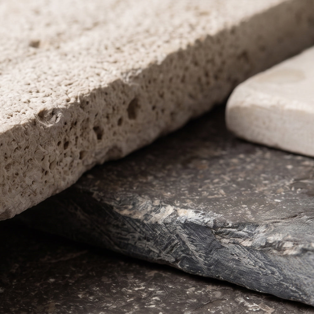 Marble Systems La Roche Limestone Elite Brun multi finish limestone tile pattern design — available at Surface Group