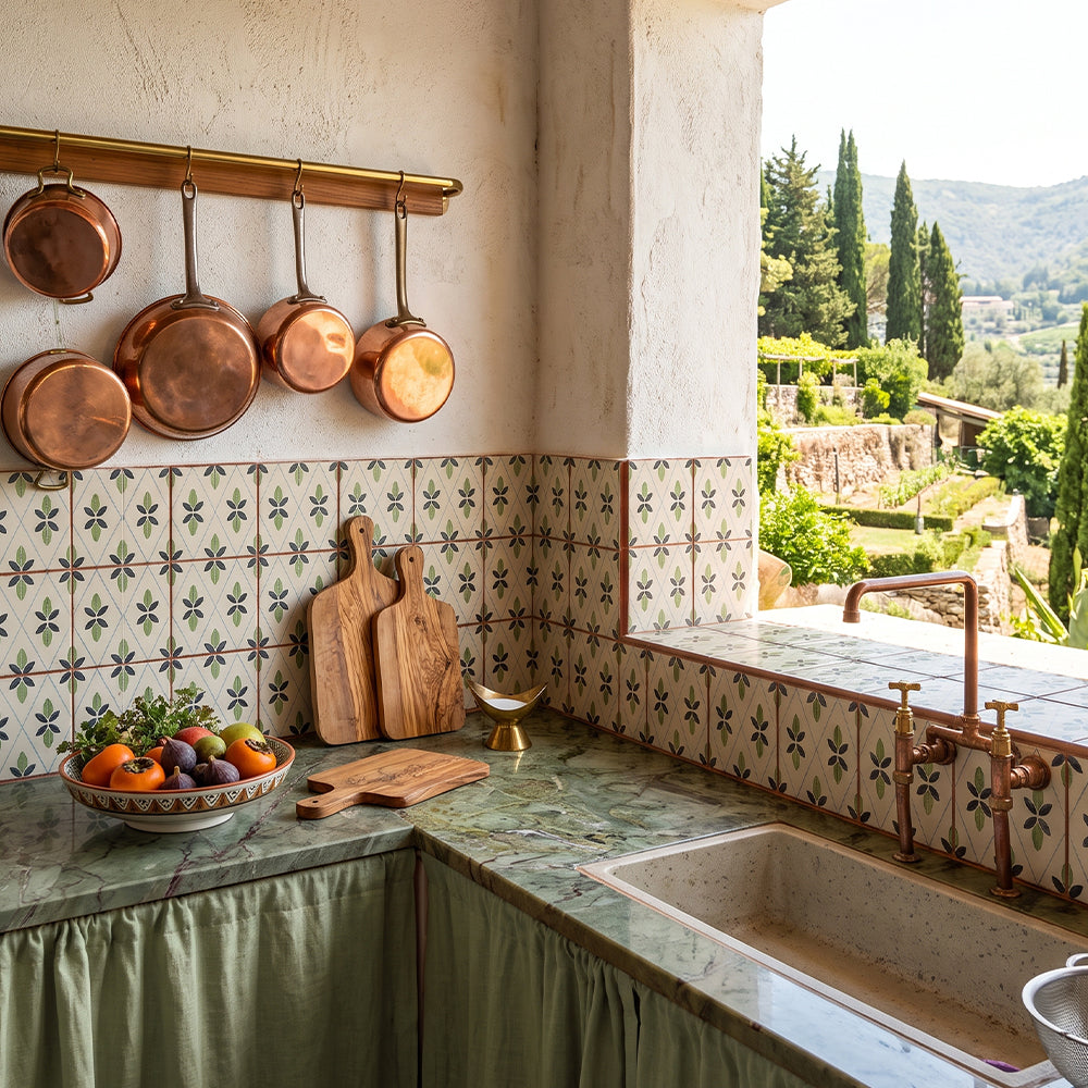 Evergreen Matte Glazed Terracotta Tiles 6×6 (TL80901)