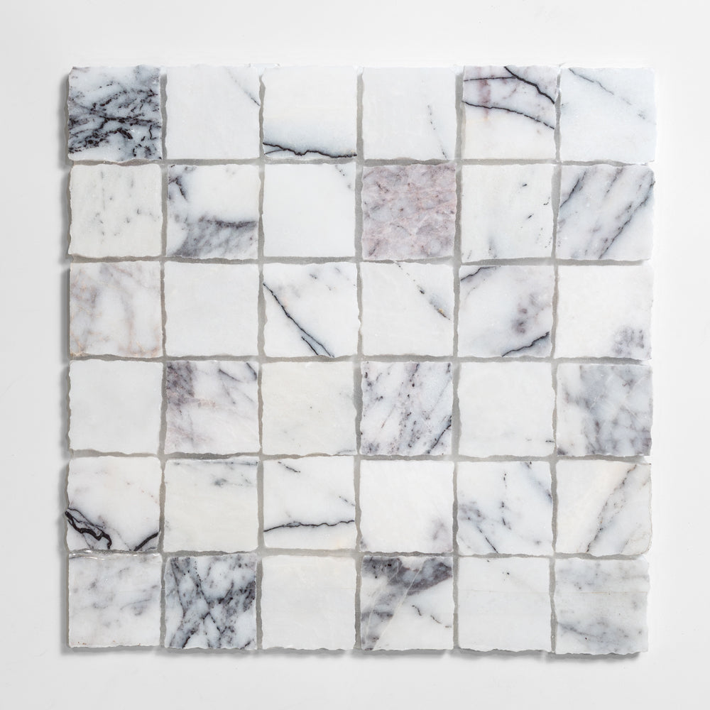Lilac Honed Hand Clipped Marble Mosaics 12×12
