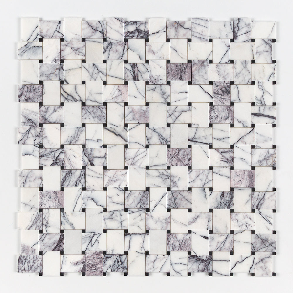 Marble Systems Lilac Marble Lilac matte marble tile pattern swatch — available at Surface Group