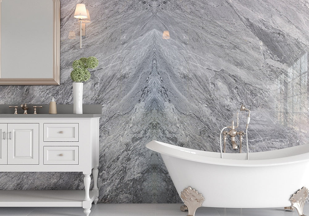 Bardiglio Polished Marble Slab Random 1 1/4 (SL90892)