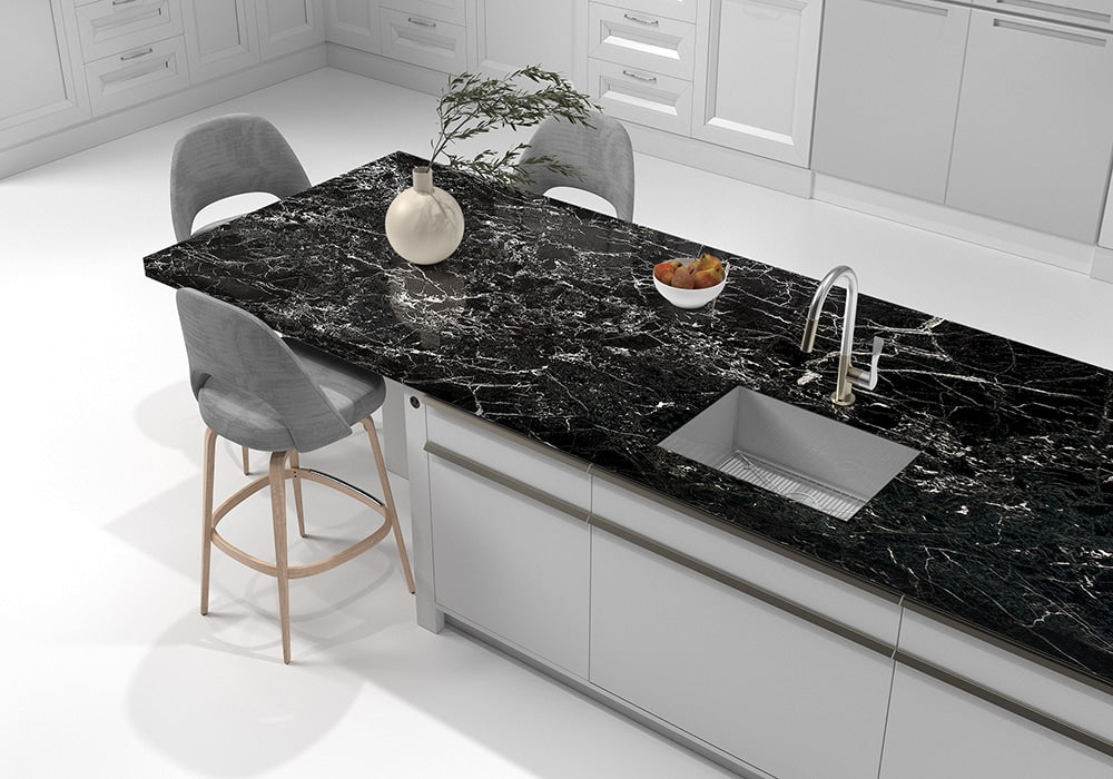 Black Levanto Polished Marble Slab Random (SL10843)