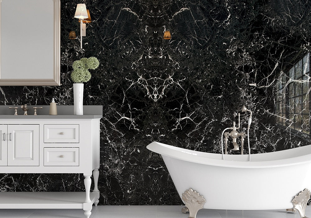 Black Levanto Polished Marble Slab Random (SL10843)
