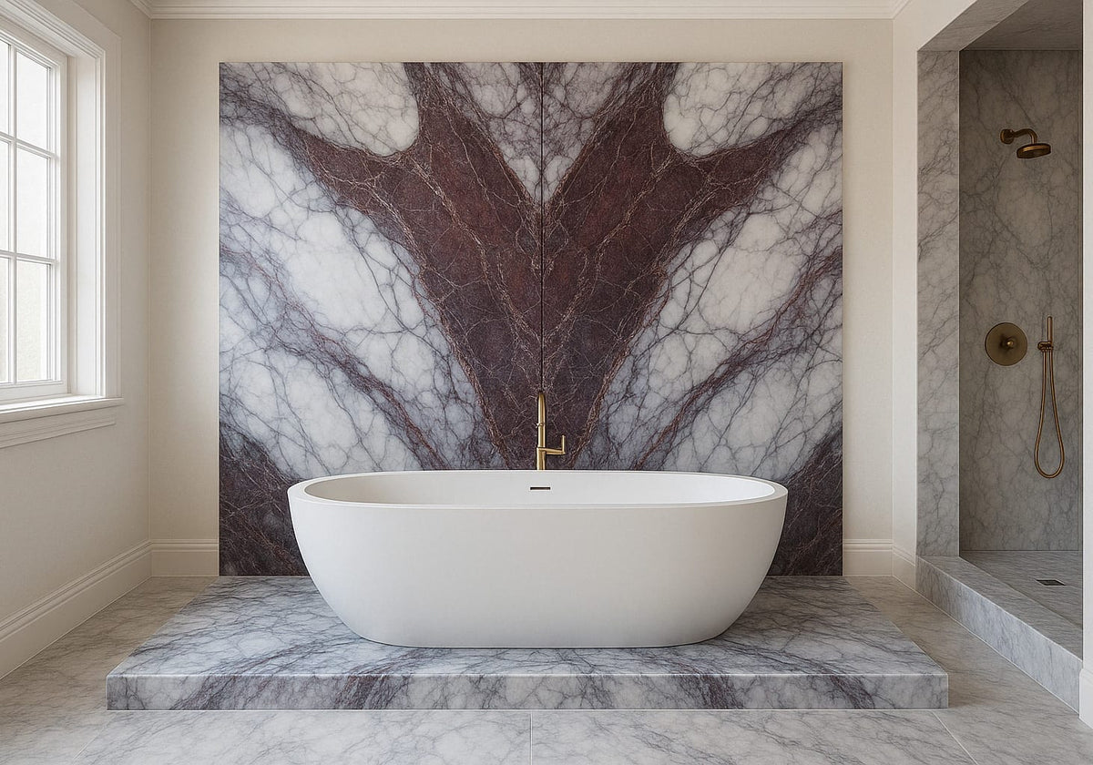 Lilac Honed Marble Slab Random